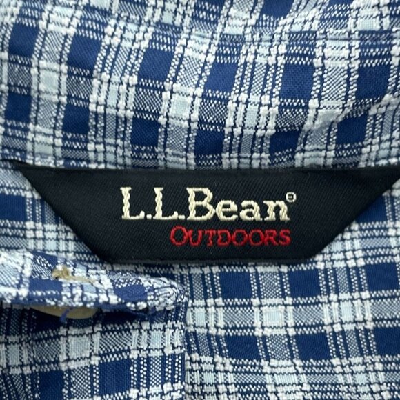 L.L. Bean Mens Regular Fit Long Sleeve Checkered Shirt Size Large  2966 - Picture 3 of 8